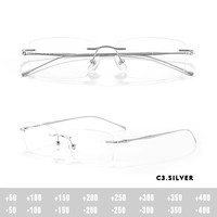 Elegantes Gafas de Vista sin Montura de Semi-Titanio, Ligeras, para Mujer, Monturas Ópticas de Primera Calidad, Estilo Más Vendido 632-6