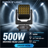25 unidades de luz de escenario LED de doble cara con cabezal móvil, 500W RGBW Matrix, para DJ, discoteca, bodas