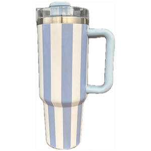 Tasses et mugs isothermes en acier inoxydable à double paroi de 40 oz, avec logo personnalisé et rayures, vente chaude - Product Image 5