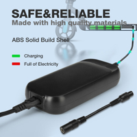 Chargeur de batterie au Lithium 12V ~ 36V OTP rapide Intelligent PC matériau ignifuge Scooter électrique moto vélo universel Compatible