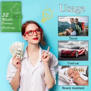 Organiseur de budget A5 pour le défi d'épargne, avec enveloppes de budget pour 52 semaines, classeur à feuilles mobiles - Product Image 4