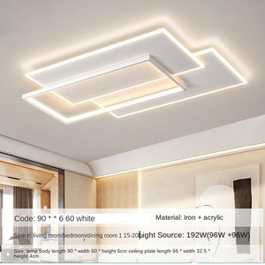Lámpara de techo LED de espectro completo minimalista contemporánea moderna, control remoto de acrílico para oficina en casa, protección ocular, estudio en casa alto - Product Image 2