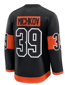 Hoge kwaliteit heren Philadelphia 39 Michkov 11 Konecny 46 Zegras gestikte ijshockeytrui op maat gemaakte truien met logo - Product Image 5