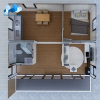 Zhongnan Maisons mobiles détachables en gros, mini-maisons économiques, appartements, hôtels, maisons conteneurs préfabriquées avec électricité solaire