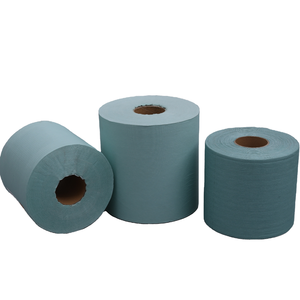 مناديل تنظيف صناعية خالية من الغبار من البوليستر، لفة كبيرة باللونين الأزرق والأبيض، قابلة للاستخدام مرة واحدة، تمتص الماء والزيت، للبيع بالجملة - Product Image 6