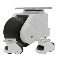 Roue de Nivellement Rétractable Robuste SS 1500 kg pour Charges Lourdes