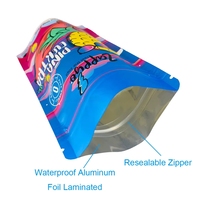 Sacs refermables en mylar avec fermeture éclair, à fond plat, résistants aux odeurs, de qualité alimentaire, finition mate, imprimés sur mesure, recyclables, LCPack
