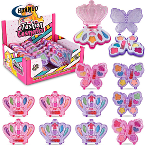 Lot de 12 trousses de <span class=keywords><strong>maquillage</strong></span> lavables réelles, non toxiques, pour enfants, avec étui, pour filles - Product Image 1