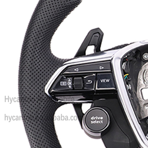 Volant en cuir perforé et fibre de carbone à <span class=keywords><strong>prix</strong></span> de gros abordable pour <span class=keywords><strong>Audi</strong></span> A4, A4L, A5, A8, Q5, Q7, Q8, <span class=keywords><strong>TT</strong></span>, R8 - Product Image 5