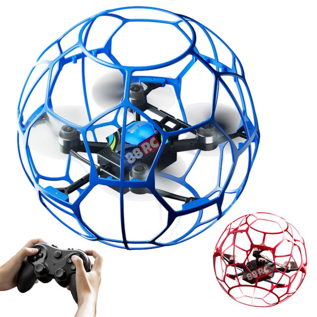 88RC V51 Brushless Motor Football Rc Racing Drone with Cool Led Lights Ball Shape Quadcopter Follow Me Feature and Camera