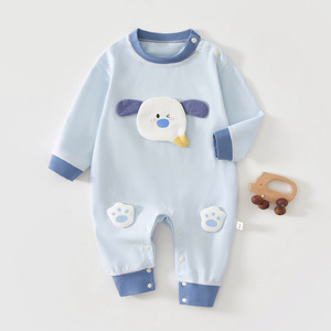 Mameluco de Bebé de Algodón Puro, Manga Larga, Unisex, para Recién Nacidos, con Diseño de Pato, Body de Punto Suave, 0-6 Meses - Product Image 1