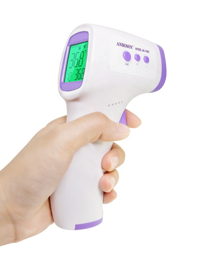 Manufacture approved head non contact ir infrared thermometer digital colors back light infrared body thermometer