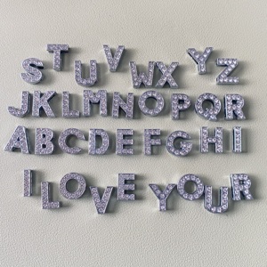Bling Alphabet A - Z Plein Strass Glisser Lettres Gem Charmes Pour Ras Du Cou Colliers Bracelet Porte-clés - Product Image 2