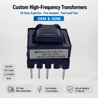 Transformateur de puissance à noyau de ferrite EE16 110V 220V, fil de cuivre EE EI PQ EFD EF, triphasé, fabricant OEM ODM personnalisé