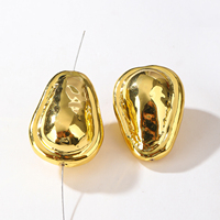 Connecteur en forme de goutte à deux trous, plaqué or 18 carats, avec bordure dorée et perle coquillage, pour la fabrication de bijoux
