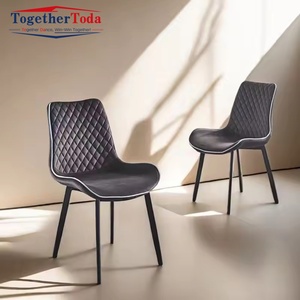 Sillas de Comedor de Cuero para Hotel, Familia o Parque, Diseño Moderno, Minimalista, Ecológico, Duradero, Económico y de Lujo, Cómodas y Suaves - Product Image 4