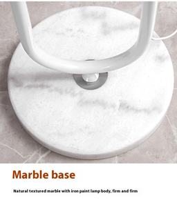 Lampadaire LED moderne en fer avec abat-jour en plumes, base E27, lumière chaude à intensité variable pour salon, décoration intérieure, design de luxe - Product Image 5