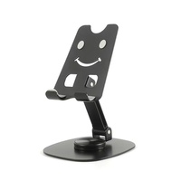 Nouveau support de téléphone portable en alliage d'aluminium à 360 degrés, pliable, réglable en hauteur, support de tablette paresseux pour bureau, fixation tableau de bord