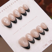 Uñas Postizas de Ojo de Gato Reutilizables de Diseño de Lujo Hechas a Mano, Uñas Artificiales con Pegamento para Mujer, Reutilizables
