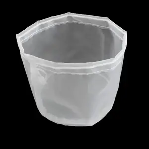 New and Used Fine Mesh Nylon Filter Strainer Bag PP Material Nut Milk Bag with round Holes