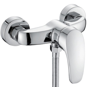 Robinet de salle de bain tout en cuivre pour école et ingénierie, ensemble simple pour baignoire, douche à deux liaisons, pomme de douche en laiton brossé pour la maison - Product Image 4