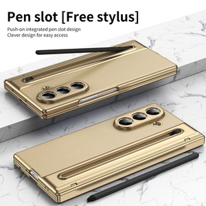 เคสโทรศัพท์มือถือหนัง PU หรูหราสำหรับ Samsung Z Fold 8 7 6 5 4 3 W25 พร้อมที่ใส่ปากกา Stylus ฟิล์มกันรอยหน้าจอ ป้องกันการกระแทก - Product Image 4