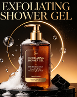 Gel Douche Exfoliant Marque Blanche AHA Acides de Fruits – Exfoliant Corporel Doux Éclaircissant pour Peaux Rêches et Hyperkératosis Pilaire