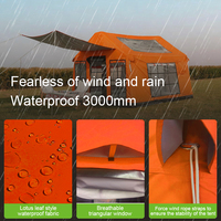 Tente de camping gonflable en tissu Oxford imperméable, gonflage rapide, tente d'été, abri de style luxueux pour une utilisation en plein air et en famille
