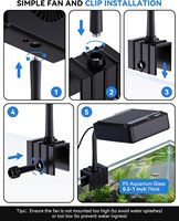 Ventilateur de refroidissement pour aquarium Seaoura SR-401T avec sonde de température, marche/arrêt automatique, minuterie 10 vitesses, refroidisseur pour aquarium d'eau douce et marine
