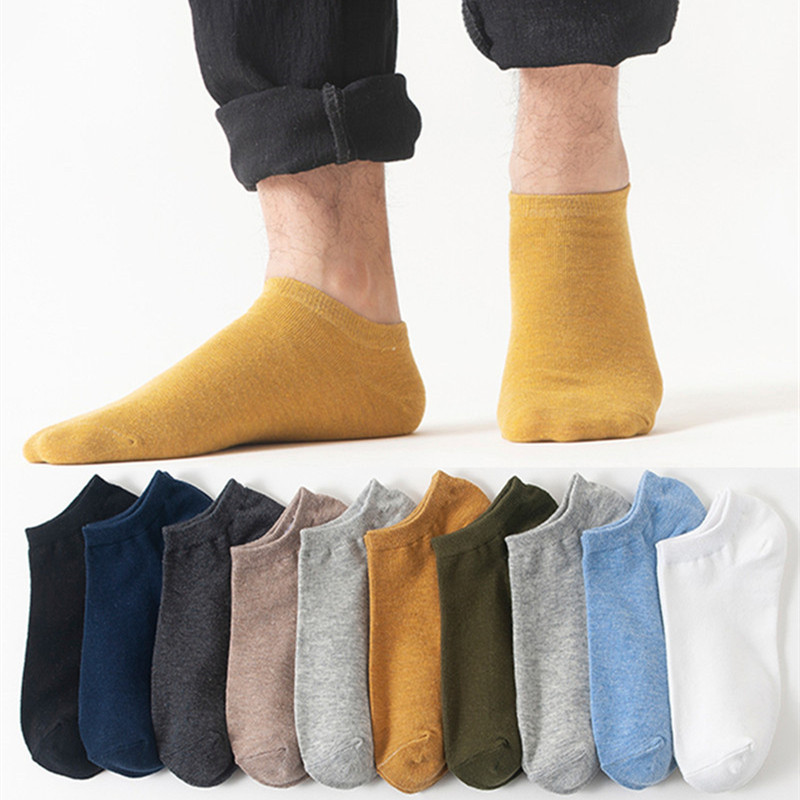 Men's short socks [Multi-color solid colors]