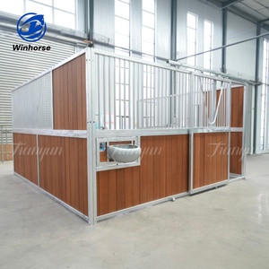 Box de <span class=keywords><strong>chevaux</strong></span> portable et durable avec portes coulissantes, abri extérieur longue durée <span class=keywords><strong>pour</strong></span> <span class=keywords><strong>chevaux</strong></span>, résistant aux intempéries, avec structure <span class=keywords><strong>en</strong></span> acier galvanisé - Product Image 4