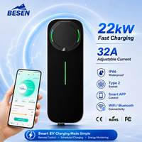 Borne de recharge murale intelligente 22 kW 11 kW Type 2 32A pour maison, fabricant de chargeurs EV Type 2