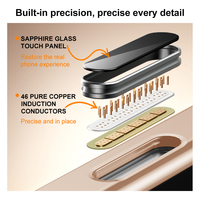 Casing Ponsel Laudtec dengan Panel Belakang Kayu Alami dan Panel Sentuh Sapphire, Kamera Mewah yang Dapat Diputar untuk iPhone 17 Pro