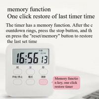 Timer Dapur Elektronik Digital Multi-Fungsi Stopwatch Elektronik Layar LCD Mini untuk Manajer Waktu Olahraga dan Pelajar