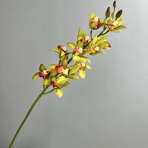 Orchidées artificielles à 11 têtes, toucher réel, pour décorations de remise de diplôme, de Noël et du Nouvel An chinois - Product Image 3