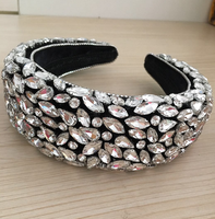 Luxe femmes cheveux accessoires strass bandeau rembourré bijou baroque cristal bandeau pour les femmes