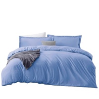 Ensemble de literie en coton 100% - 300 fils - Couleur personnalisée - Couleur unie moderne - Housse de couette écologique - Ensemble de linge de lit