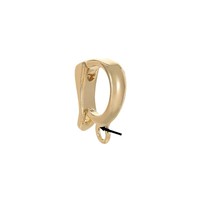HP0197 Fermoir universel en cuivre plaqué or en forme de D, accessoire de bijouterie, tête de fermoir pour collier et bracelet en perles