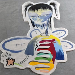 Vente chaude Logo Personnalisé Doux Acrylique Tapis Tufté À La Main Tapis Étrange Docteur Motif Conception Boucle Pile Technique pour La Décoration Intérieure - Product Image 6