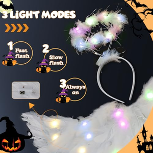 Alas de Ángel LED Coloridas, Alas de Mariposa Luminosas para Niños, Decoración para Fiestas de Cumpleaños, Disfraz - Product Image 3