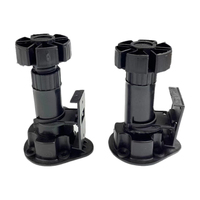Pieds de meuble de cuisine en plastique robustes à hauteur réglable, de fabrication OEM, pour hôtels, bars à domicile et salons, design moderne, noir
