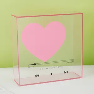 New Flower Package Proposal Birthday Gift Love CD Eternal Flower Acrylic Flower Box for Valentine's Day