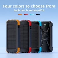Chargeur solaire 20000mAh, batterie solaire haute capacité, étanche, charge rapide avec charge sans fil