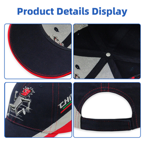 หมวกเบสบอลผ้าฝ้าย 100% 6 แผง ปั<span class=keywords><strong>ก</strong></span>โลโก้ตามสั่ง สำหรับผู้ใหญ่ทุกเพศ ปิดด้วยแถบตีนตุ๊<span class=keywords><strong>ก</strong></span>แก ดีไซน์เฉพาะตัว - Product Image 2