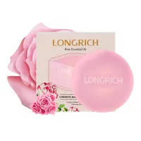 Longrich fabrika üretimi çeşitli pembe banyo yüksek kalite gül gençleştirici uçucu yağ el yapımı kristal sabun