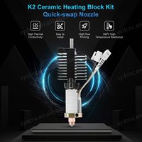 Creality K2 Plus suku cadang 3D Printer aksesoris keramik blok pemanas Hotend Kit untuk Creality K2 Plus