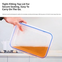 Boîte de rangement en plastique PP de qualité alimentaire avec joint d'étanchéité en silicone, récipient hermétique pour la conservation des aliments au réfrigérateur