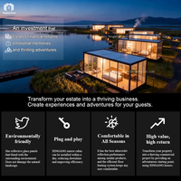 Casa Prefabricada Moderna, Independiente de la Red Eléctrica, con Paneles Solares LGS, Casa Pequeña de Vidrio Prefabricada para Playa, Ideal para Proyectos de Hoteles y Resorts