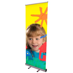 Hot Sale Custom 80x200 Retractable Pop up Banner Stand Aluminum Frame Portable Roll-up Printed Promotion <b>Advertising</b> Display - Product Image 2
