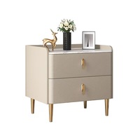 Meubles de chambre modernes et simples, tables de chevet en ardoise de luxe léger pour chambre à coucher et salon